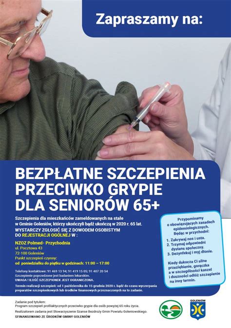 Bezpłatne szczepienia przeciwko grypie dla seniorów Centrum