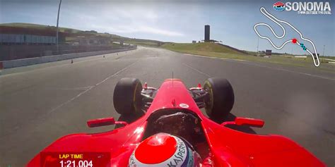 F2004 V-10 Ferrari F1 Car Breaks Sonoma Raceway Lap Record