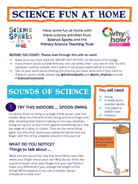 Science Fun at Home 12 Sounds of Science | PDF | Sound | Science