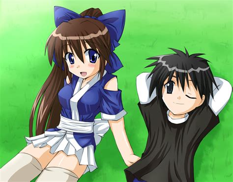 Suzu And Touhouin Ikuto Nagasarete Airantou Drawn By Jun Aoerm