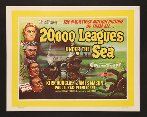 Lot 4 20 000 LEAGUES UNDER THE SEA 1954 Half Sheet 1954