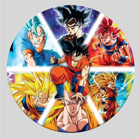 Painel Festa Dragon Ball X M Redondo Sublimado Tecido Elo