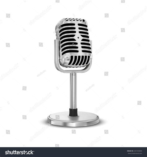 Vector Microphone Isolated On White Background Stock Vector (Royalty ...