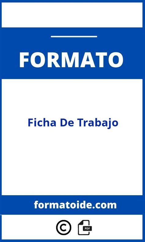 Ficha De Trabajo Plantilla