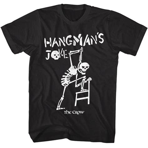 The Crow T Shirt Hangmans Joke Skeleton Noose Graphic Etsy