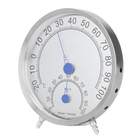 Sonew thermomètre mural Thermomètre rond en acier inoxydable étanche