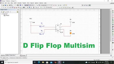 D Flipflop In Multisim How To Use A D Flipflop In Multisim Youtube