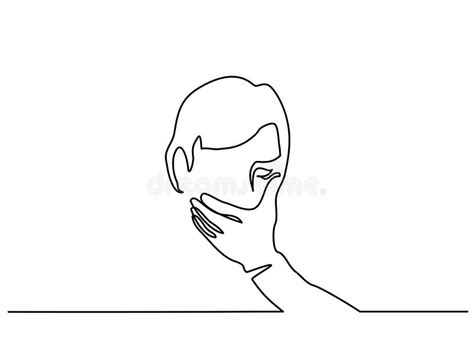 Man Covering His Mouth with Hand Stock Vector - Illustration of ...