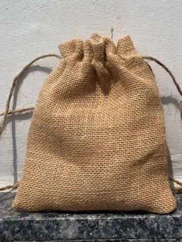 Brown Natural Jute Pouch At Rs 18 Piece In Noida ID 22895272112