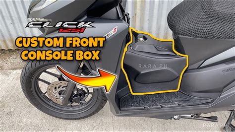 Honda Click I I Custom Front Console Storage Box Rara Ph Youtube