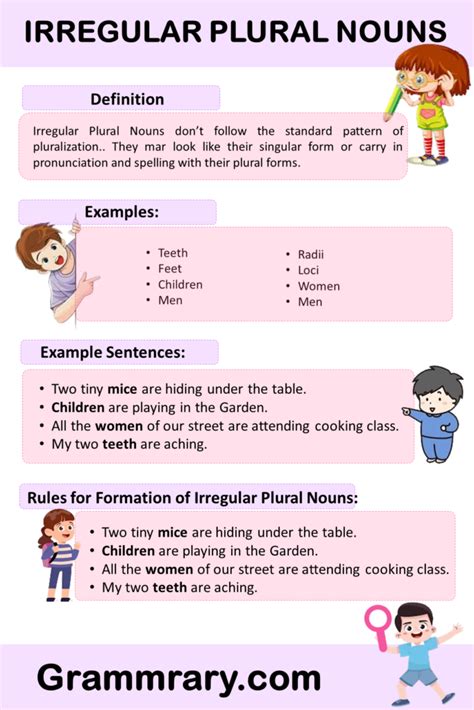 Irregular Plural Noun Definition Examples List And Exercise