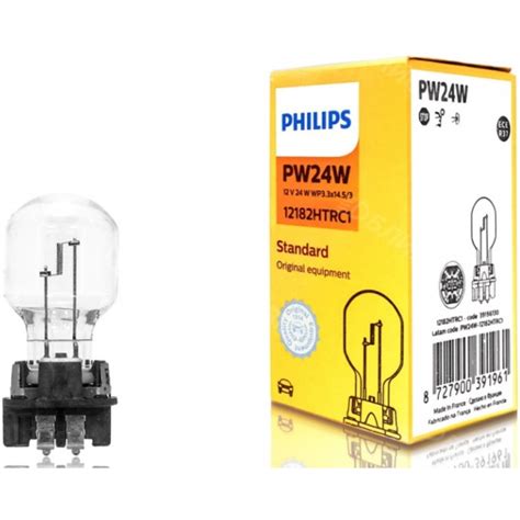 Лампа автомобильная PHILIPS PW24W (WP3.3*14.5/4) 12V, 1шт, 12182HTRC1 ...