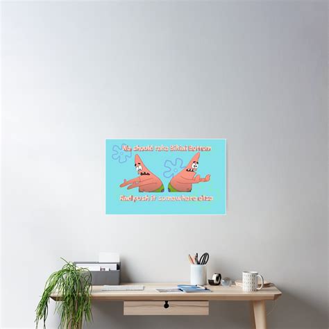 Patrick Push Bikini Höschen woanders Poster von YodaJuan4Me Redbubble