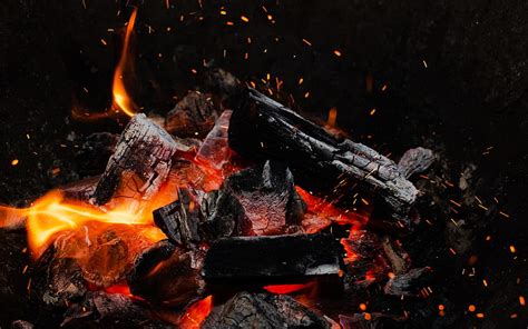 Fire Bonfire Coals Sparks Hd Wallpaper Pxfuel