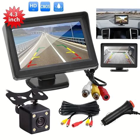 DIY Rear View Backup Reverse Camera 4 3 Inch LCD Monitor Vehicle