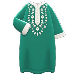 Moroccan dress - Green | Animal Crossing (ACNH) | Nookea