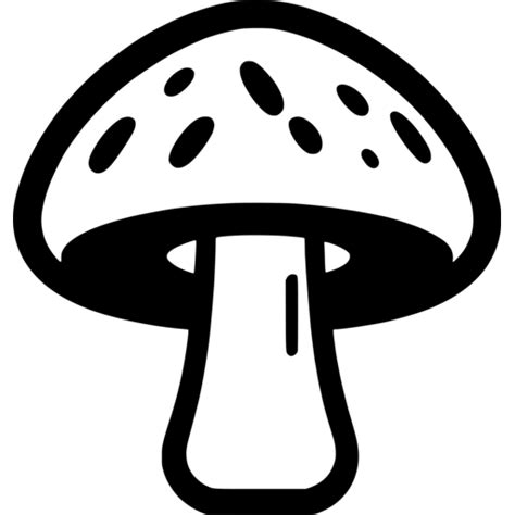 Black and White Mushroom SVG - svgcollections.com