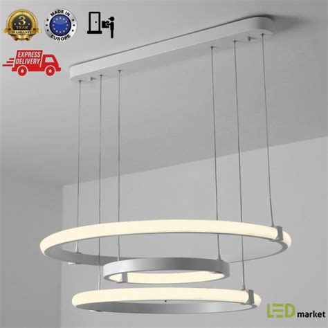 Led Market Anneaux Cercle Lustre Led W Pendentif Moderne