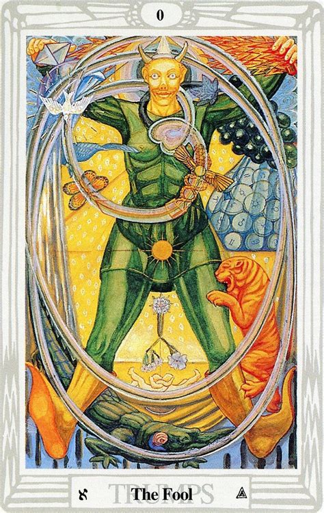 The Fool Card From Thoth Tarot Deck In Crowley Tarot Card