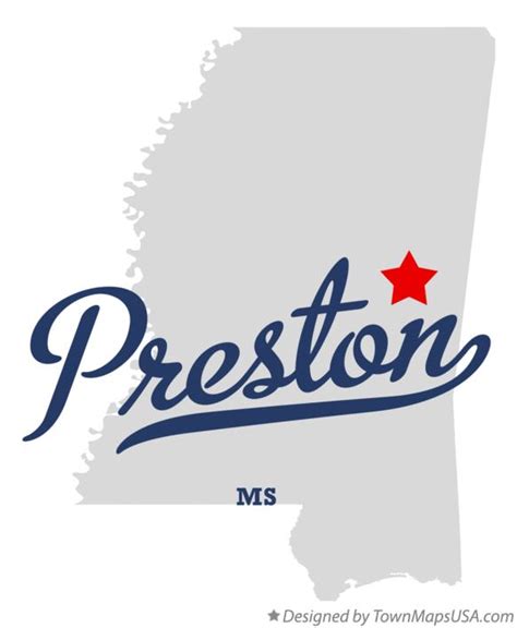 Map Of Preston Ms Mississippi