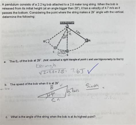 A Pendulum Consists Of A 22 Kg Bob Attached StudyX