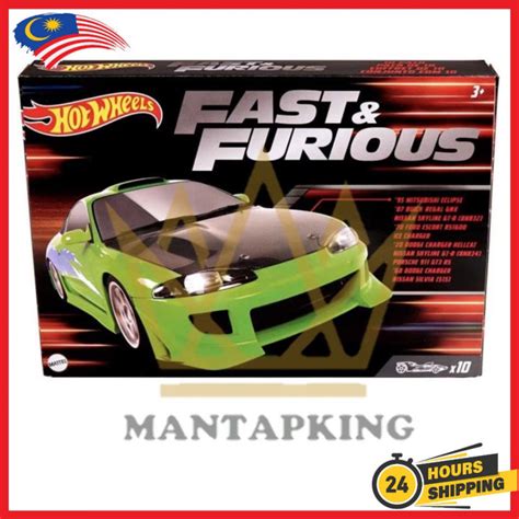 Hot Wheels Fast And Furious Themed 10 Pack Gift Pack Hotwheels Fnf Boxset Multipack 10 Car JDM