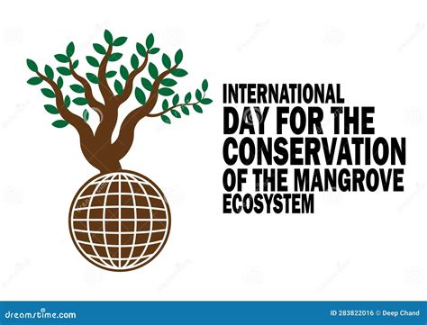 International Day For The Conversation Of The Mangrove Ecosystem Vector