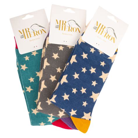 Mr Heron Stars Socks Teal