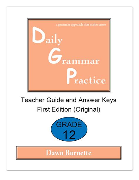 Daily Grammar Practice Grade 12 Original Dgp Bookstore