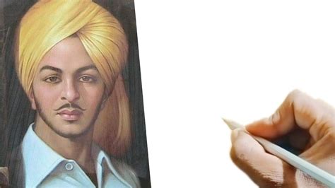 Bhagat Singh Drawing How To Draw Bhagat Singh YouTube