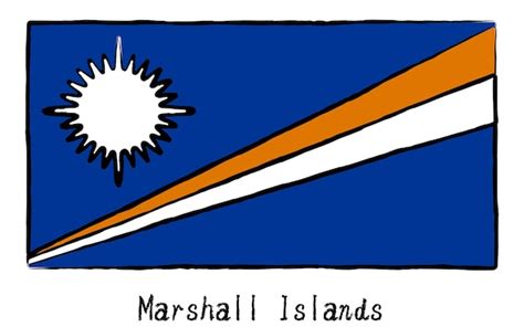 Premium Vector Analog Handdrawn World Flag Marshall Islands