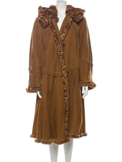 Fendi Vintage Late S Early S Fur Coat Brown Coats