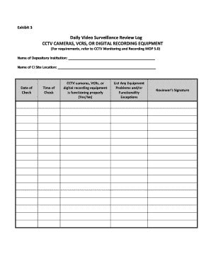 Cctv Access Log Template Fill Online Printable Fillable Blank