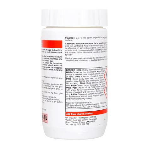 Hg Hagesan Floor Glue Remover 750ml