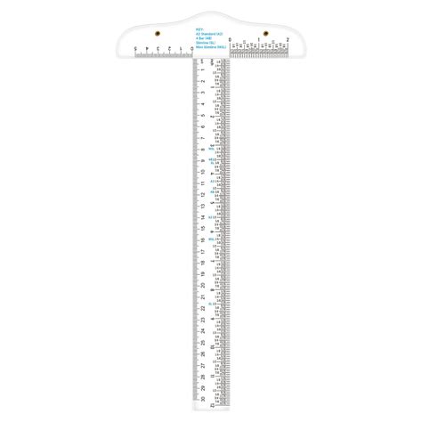 Buy 12" Clear Acrylic T-Square Ruler for Easy Reference While Crafting T-Square Ruler Hand Tool ...