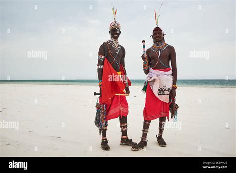 Diani Beach Kenya Samburu Maasai Tribe People Portrait Zanzibar