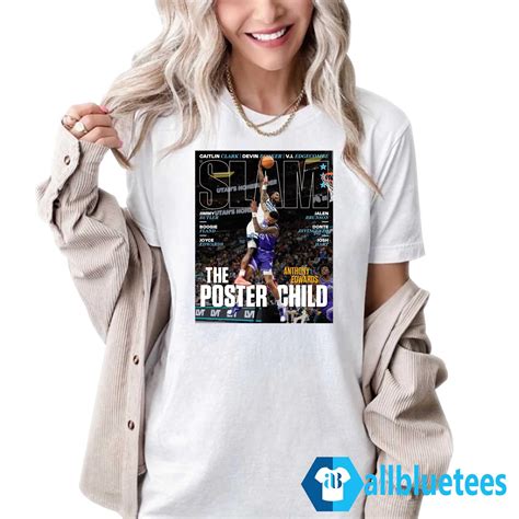 Anthony Edwards The Poster Child Slam T-Shirt | AllBluetees