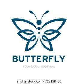 Abstract Butterfly Logo Template Simple Vector Stock Vector Royalty