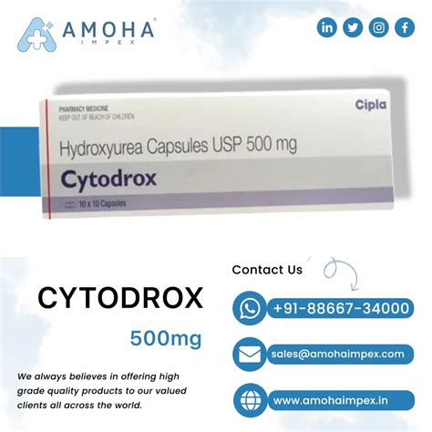 Hydroxyurea Capsules Cytodrox Mg Capsule Capsule S In A Strip