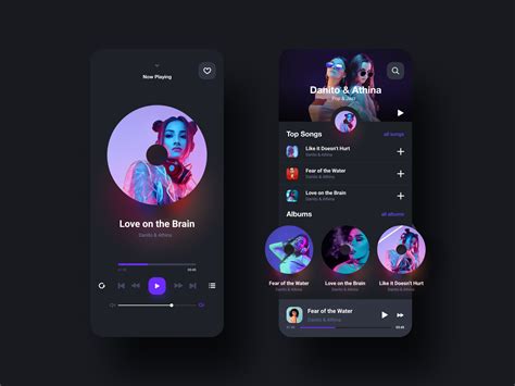 Music Player Ui Kit Dark Theme By Julia Shagofferova On Dribbble