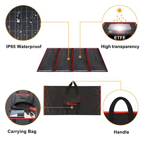 Buy Dokio 300w 18v Portable Solar Panel Kit Only 09in Thick Folding Solar Charger With 2 Usb