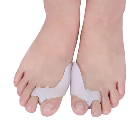 Pair Silicone Gel Foot Fingers Two Toe Separator Thumb Valgus