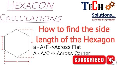 Hexagon Calculations Sides Length Of A Hexagon Calculations A F