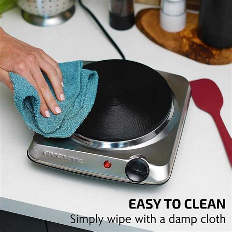 Ovente Electric Countertop Single Burner W Cooktop With Inch Cast Iron Hot Plate Home