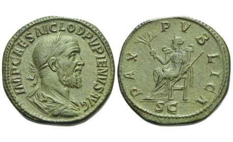 Roman Empire Pupienus 22nd April 29th July 238 Sestertius 239