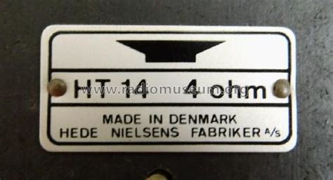 HT 14 Speaker-P Arena, Hede Nielsens Fabriker; Horsens, build 1969 ...