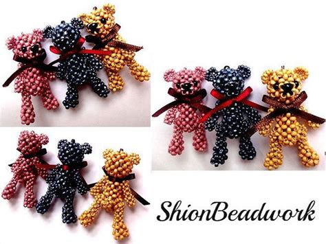 Beaded Teddy Bear Barnard Beading Pattern 3d Bead Tutorial Pdf Etsy