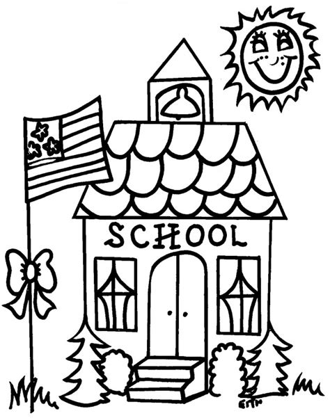 school coloring sheet - Clip Art Library