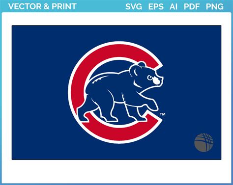 Chicago Cubs Logos Sports Logos Embroidery Vector For NFL NBA