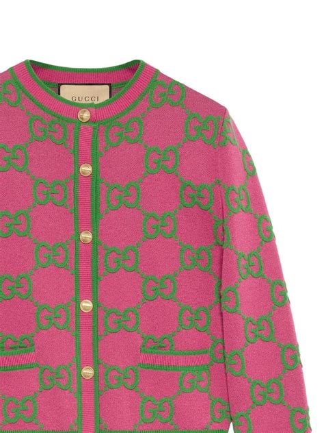 Gucci Logo Jacquard Cardigan Farfetch